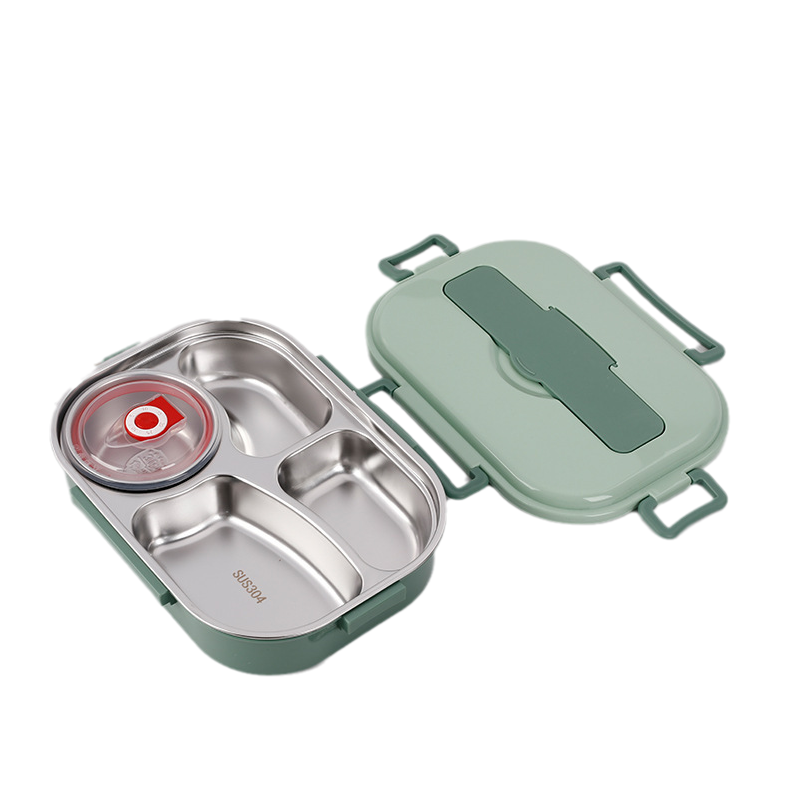 Lunch box stainless steel with 3 or 4 compartments – alternate product view 12