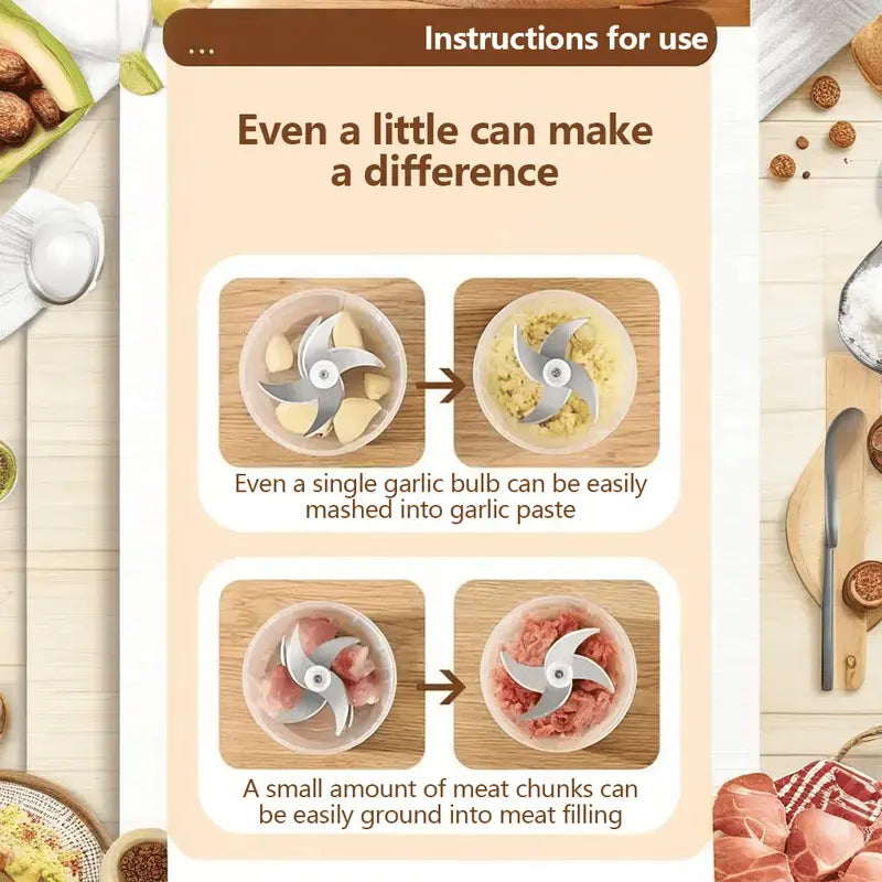 Mini Garlic Chopper — Chops meat, nuts & spices effortlessly – alternate product view 7