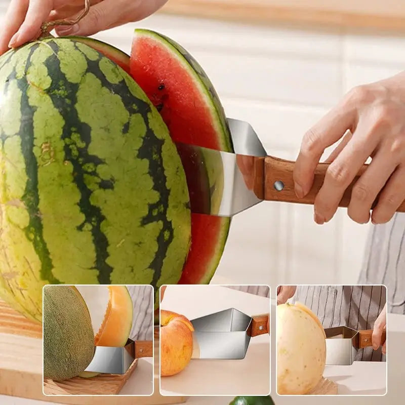 Stainless steel fruit cutter with ergonomic handle – alternate product view 5