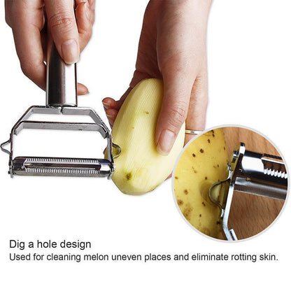 Stainless steel vegetable peeler with julienne blade – alternate product view 7