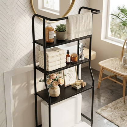 Toilet shelf above toilet with 3 levels – alternate product view 3