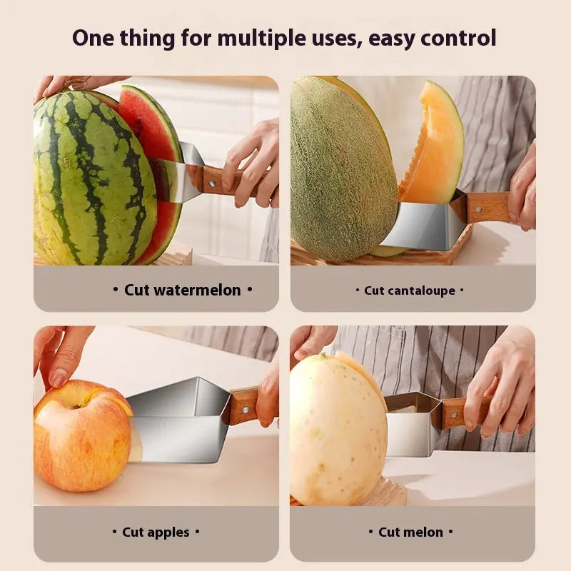 Stainless steel fruit cutter with ergonomic handle – alternate product view 10