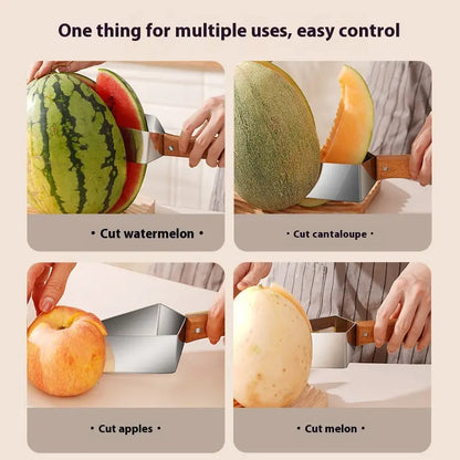 Stainless steel fruit cutter with ergonomic handle – alternate product view 10