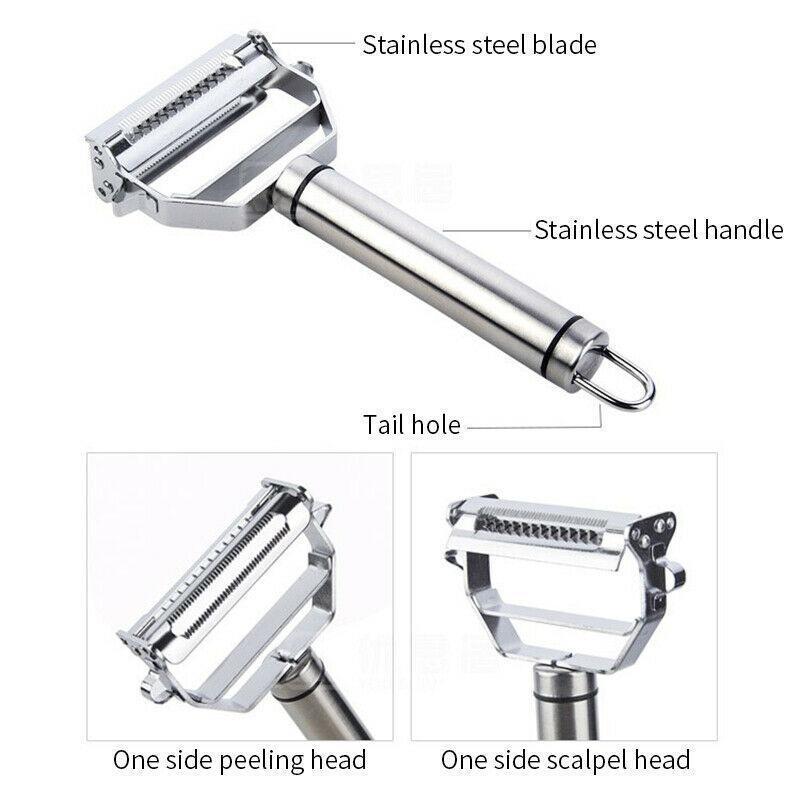 Stainless steel vegetable peeler with julienne blade – alternate product view 8