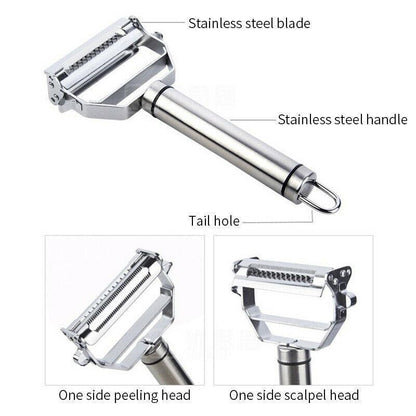 Stainless steel vegetable peeler with julienne blade – alternate product view 8