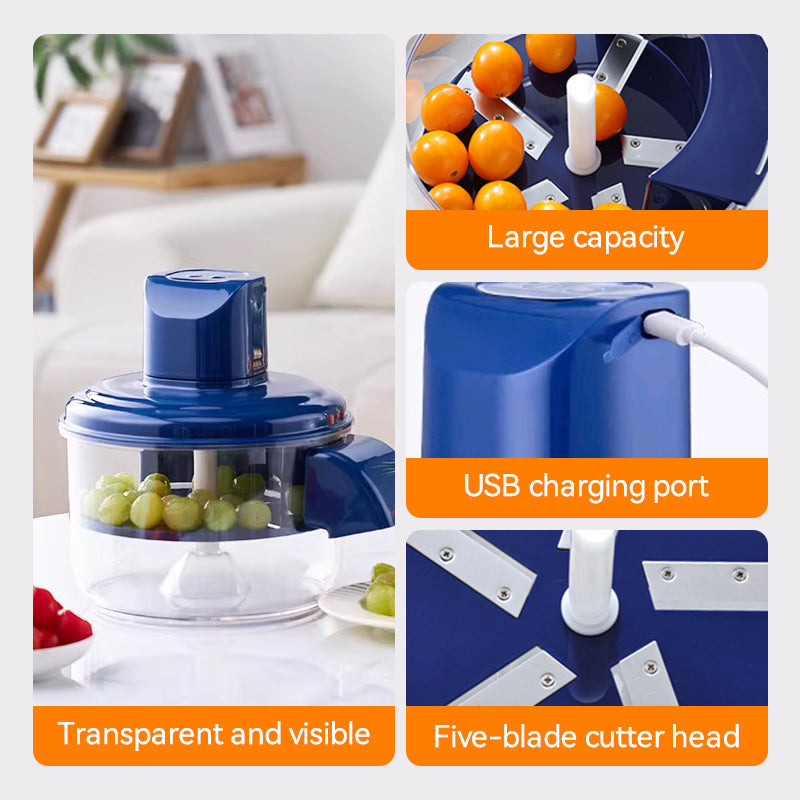 5-Blade Electric Food Chopper – Compact Kitchen Prep – alternate product view 10