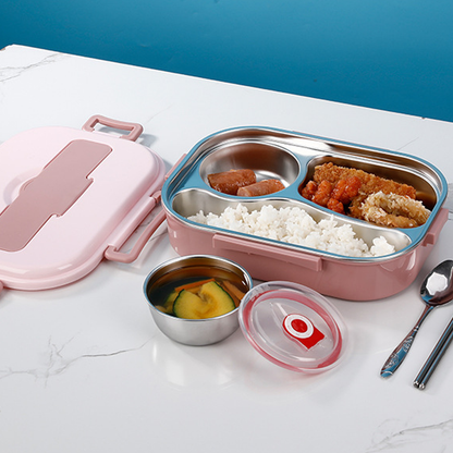 Lunch box stainless steel with 3 or 4 compartments – alternate product view 2
