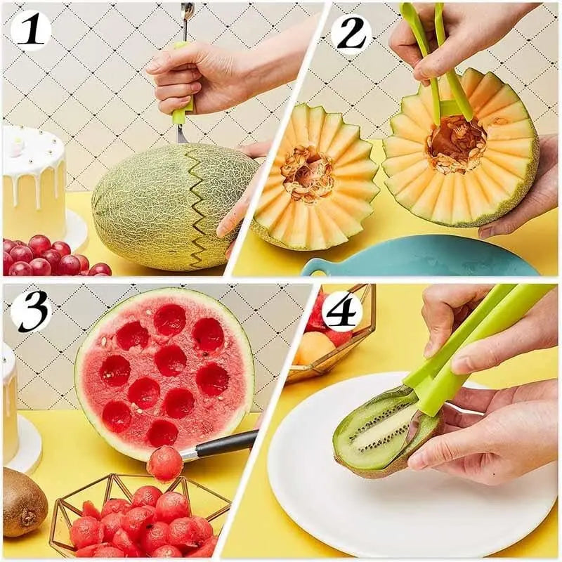 3-in-1 Fruit Slicer – Multipurpose Kitchen Cutting Tool – alternate product view 2