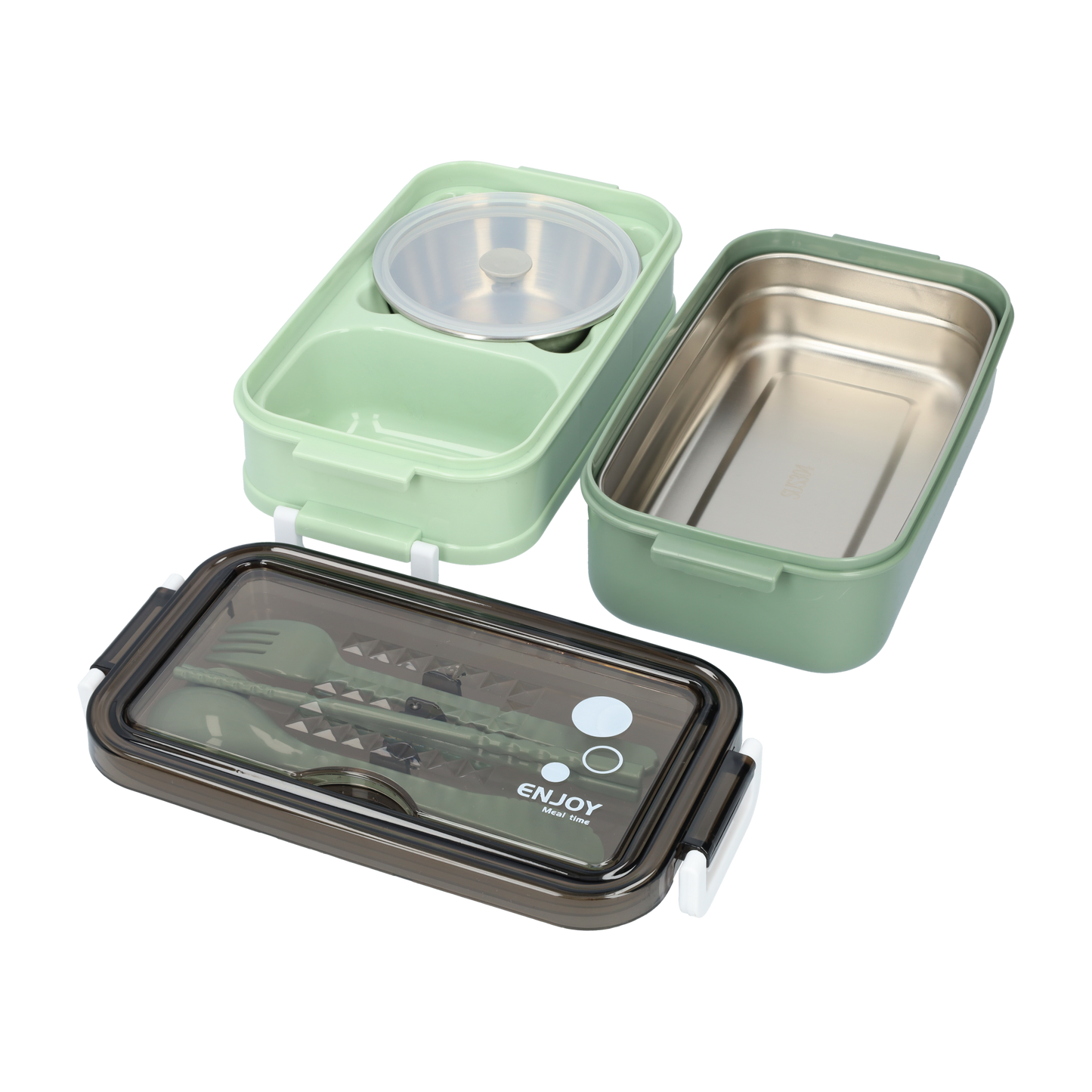 3-tier lunch box with soup container and cutlery – alternate product view 2