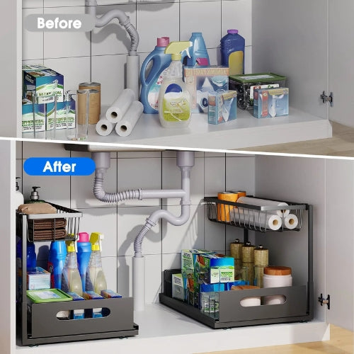 2 Tier Under Sink Drawer Organizer - Arlo – alternate product view 3