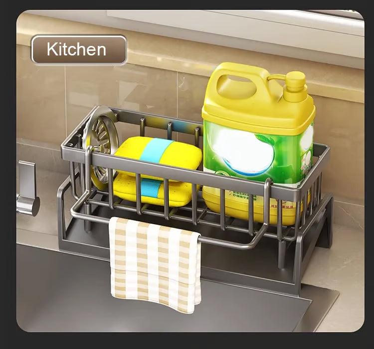 Sink organizer with drip tray and towel rail – alternate product view 5