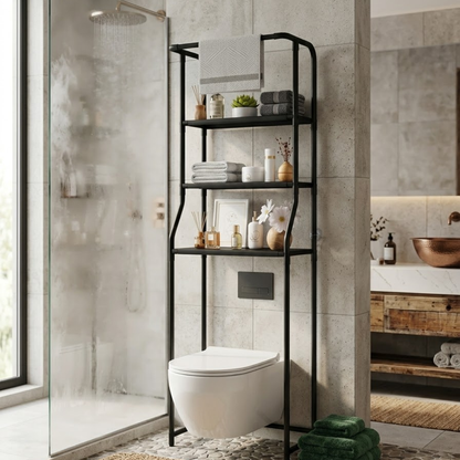 Toilet shelf above toilet with 3 levels – alternate product view 6