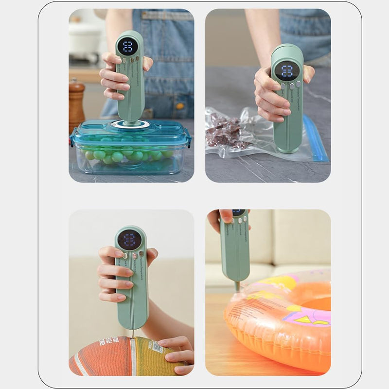 Wireless vacuum sealer with display – compact and rechargeable – alternate product view 9