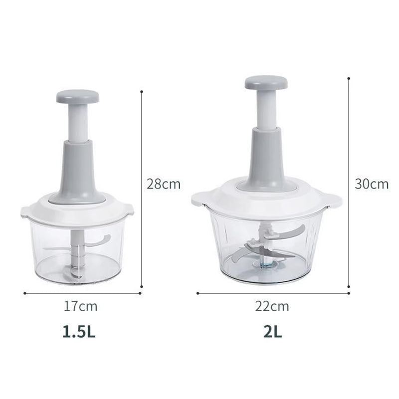 Manual chopper without electricity - stainless steel blades – alternate product view 8