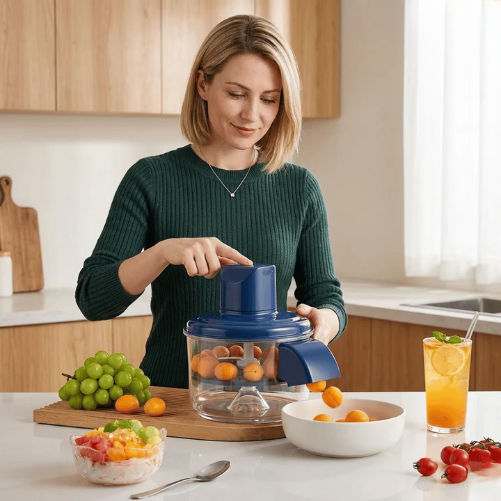 Compact Electric Chopper – Five-Blade Food Preparation