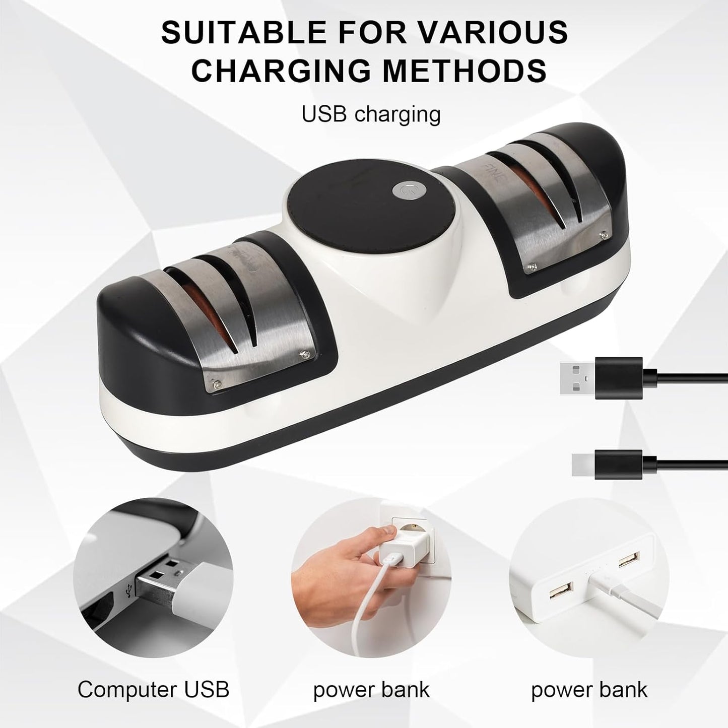 3 Speed Electric Knife Sharpener with LED Display - EdgeMaster – alternate product view 5
