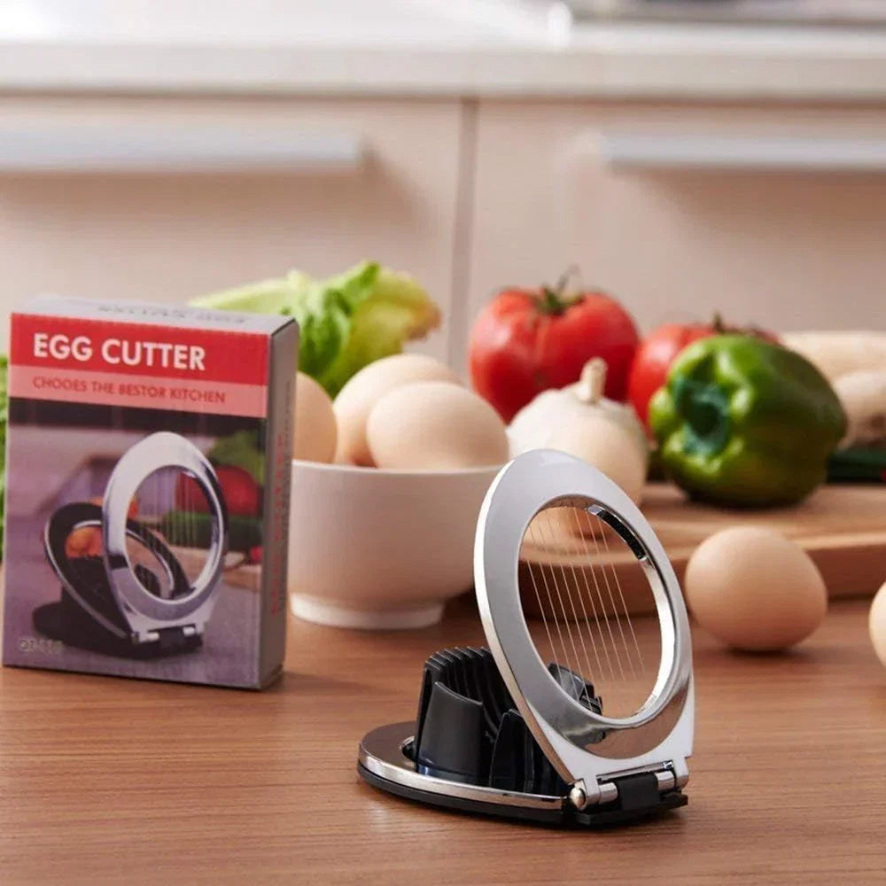 Stainless steel egg divider - slices, wedges & quarters in one – alternate product view 4
