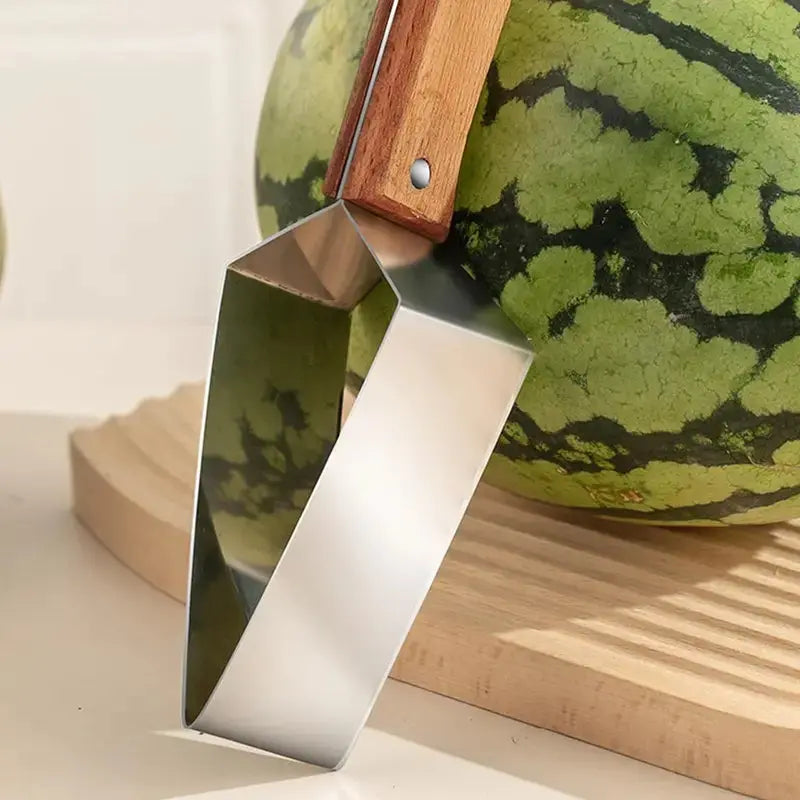 Stainless steel fruit cutter with ergonomic handle – alternate product view 3