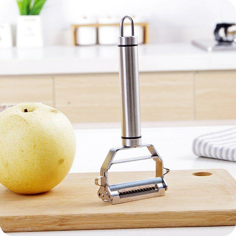 Stainless steel vegetable peeler with julienne blade – alternate product view 6