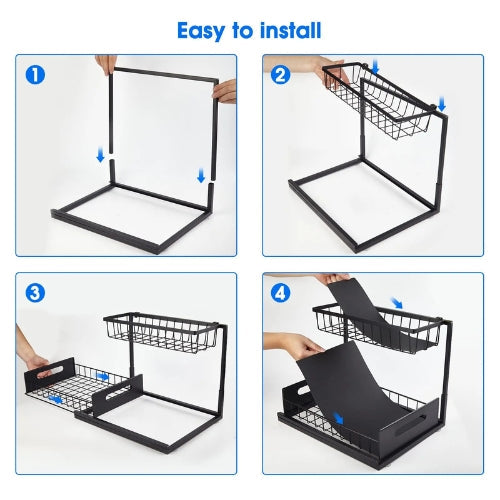 2 Tier Under Sink Drawer Organizer - Arlo – alternate product view 6