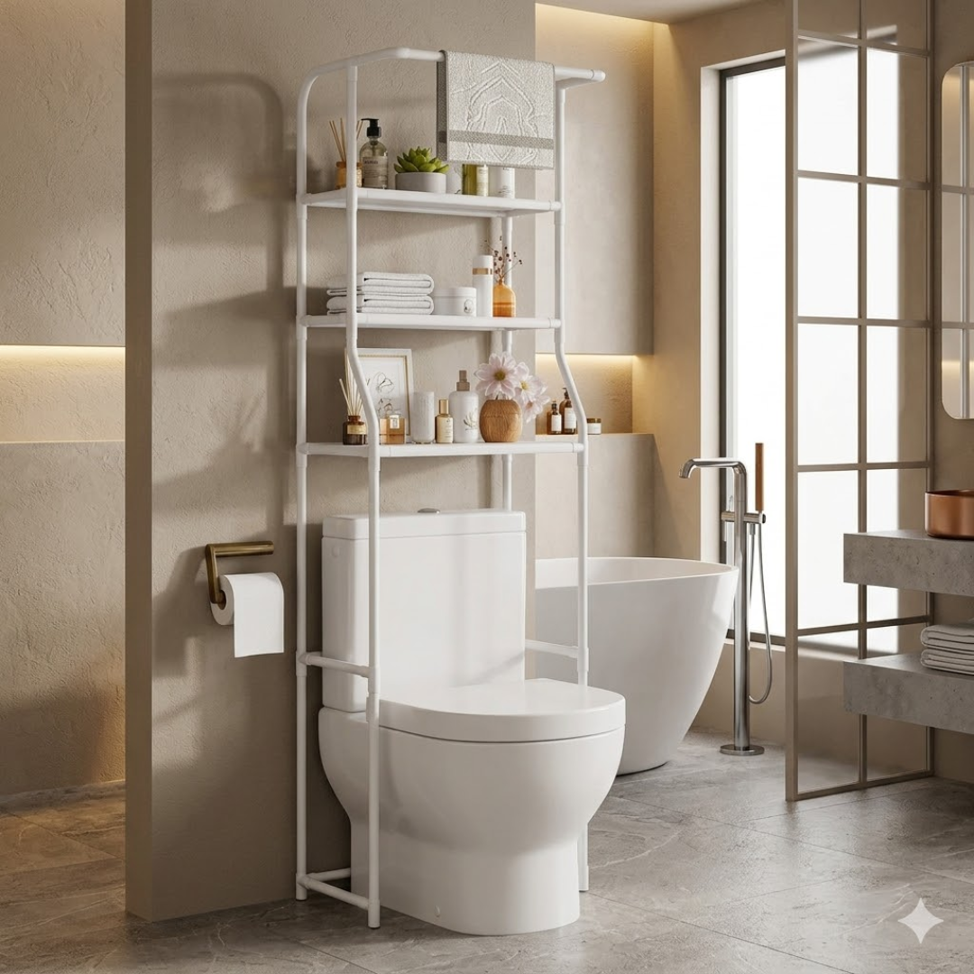 Toilet shelf above toilet with 3 levels – alternate product view 8