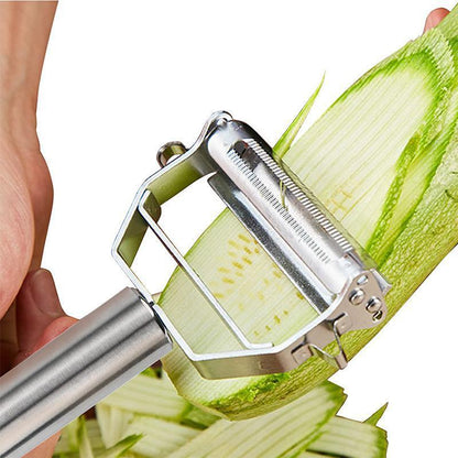 Stainless steel vegetable peeler with julienne blade – alternate product view 5