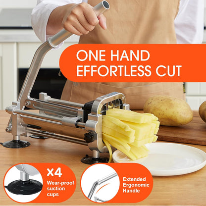 French fries cutter made of stainless steel with 2 interchangeable cutting inserts – alternate product view 4
