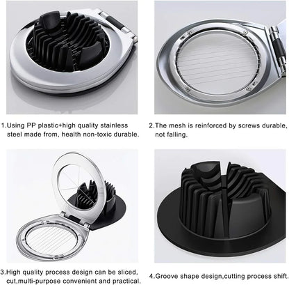 Stainless steel egg divider - slices, wedges & quarters in one – alternate product view 6