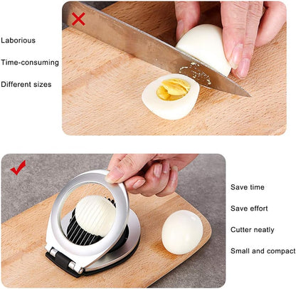 Stainless steel egg divider - slices, wedges & quarters in one – alternate product view 7