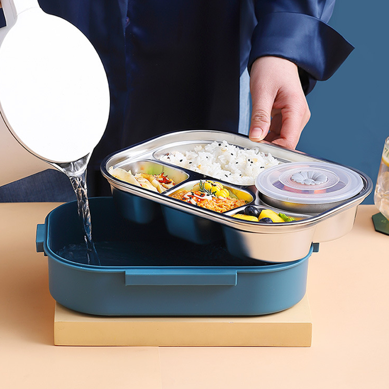 Lunch box stainless steel with 3 or 4 compartments – alternate product view 8