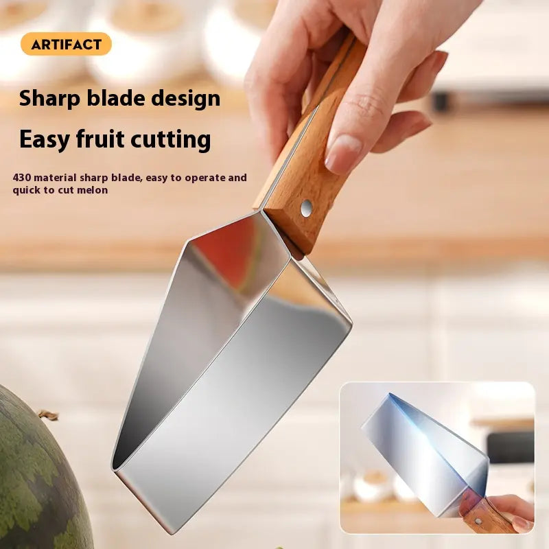 Stainless steel fruit cutter with ergonomic handle – alternate product view 9