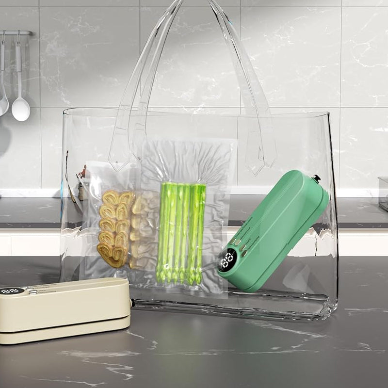 Wireless vacuum sealer with display – compact and rechargeable – alternate product view 7