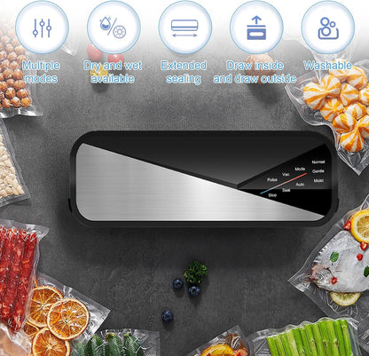 6-in-1 vacuum sealer with 80 kPa suction and 30 cm sealing strip - Fresvyn – alternate product view 4
