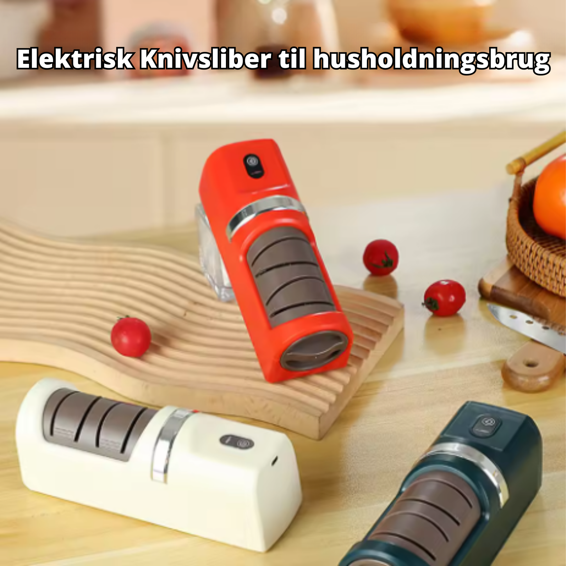 Electric knife sharpener USB rechargeable with battery – alternate product view 3
