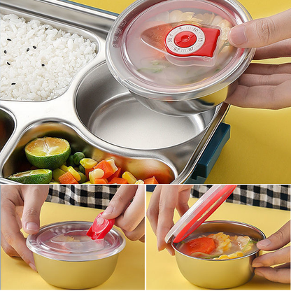Lunch box stainless steel with 3 or 4 compartments – alternate product view 3