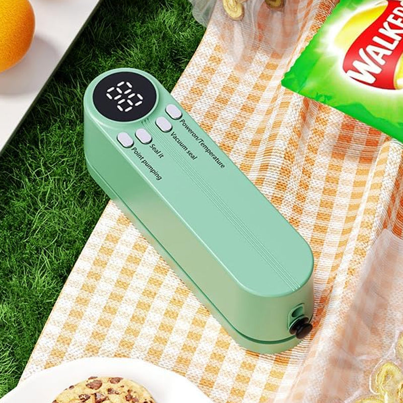 Wireless vacuum sealer with display – compact and rechargeable – alternate product view 5