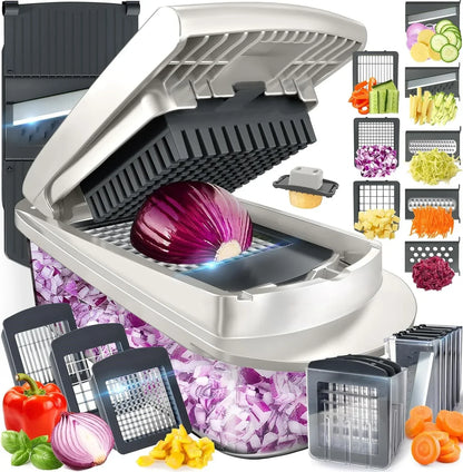 Vegetable cutter with 8 blades - chopping, slicing, grating and dicing – alternate product view 8