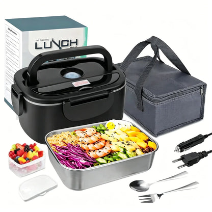 Electric lunch box with heating function - stainless steel – alternate product view 9