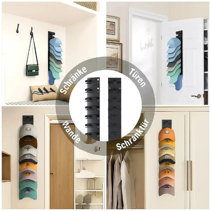 Cap organizer for the wall - 10 caps at hand, no more kinked umbrellas – alternate product view 2