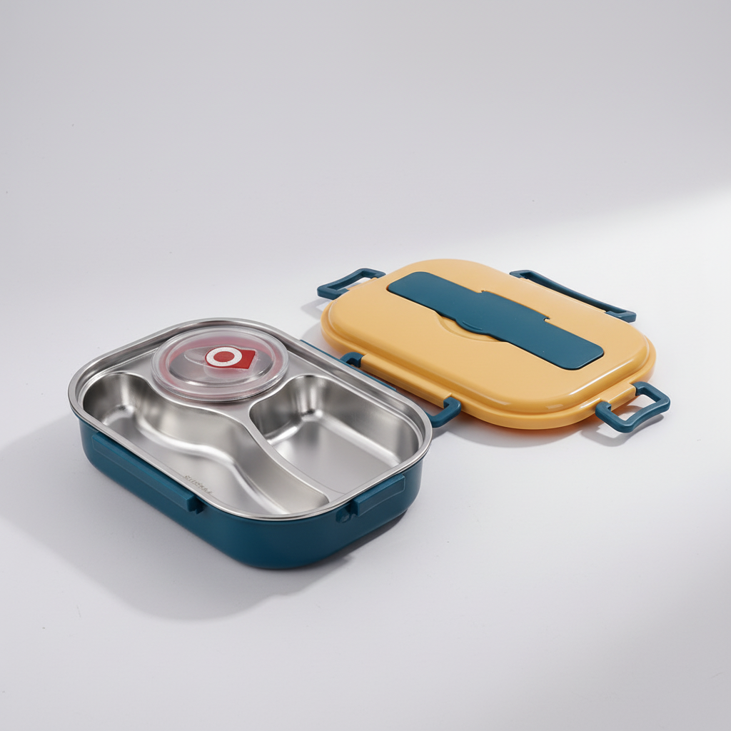 Stainless steel bento lunch box - HeatNook – alternate product view 2