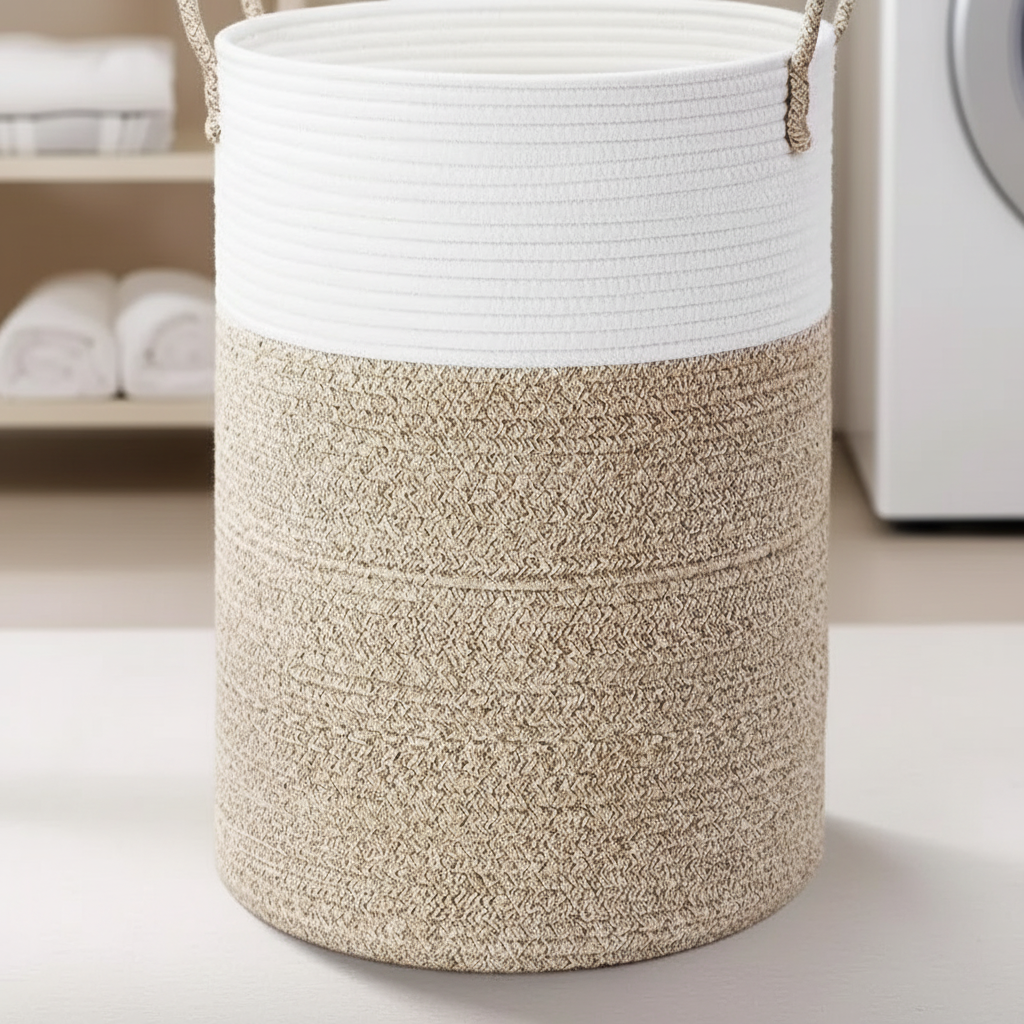Foldable Round Laundry Basket - TidyLoop – alternate product view 3