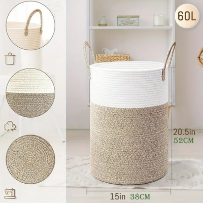 Foldable Round Laundry Basket - TidyLoop – alternate product view 4