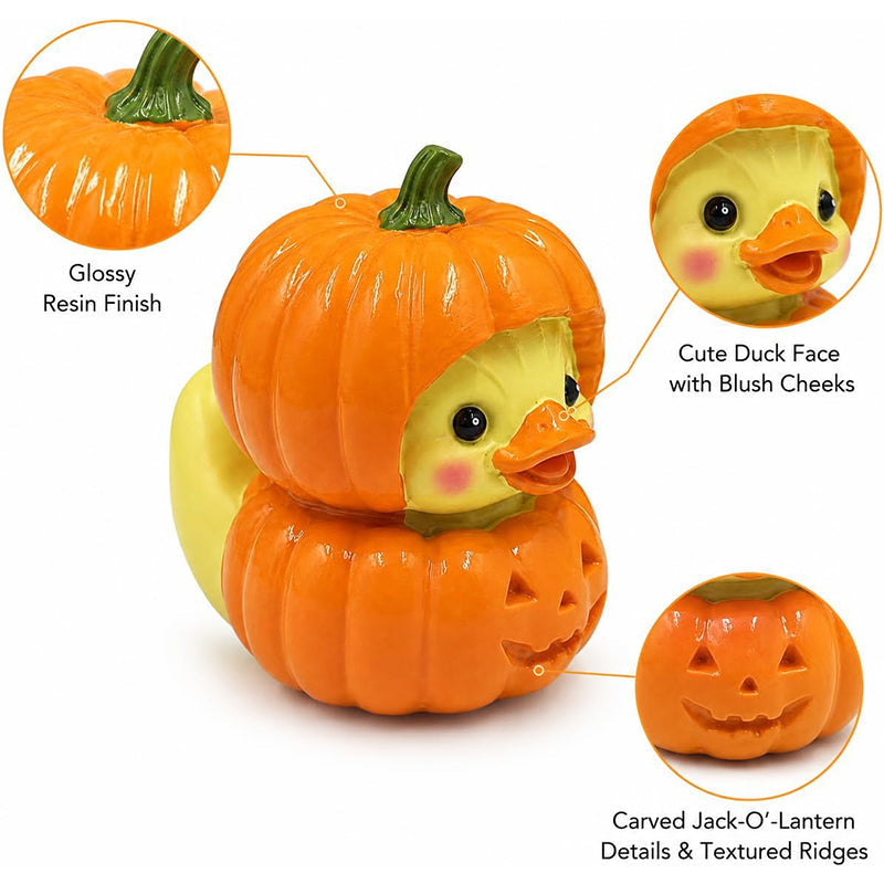 Halloween Cute Pumpkin Duck Ornament Mini Resin Desktop Ornament for Halloween Decoration – alternate product view 6