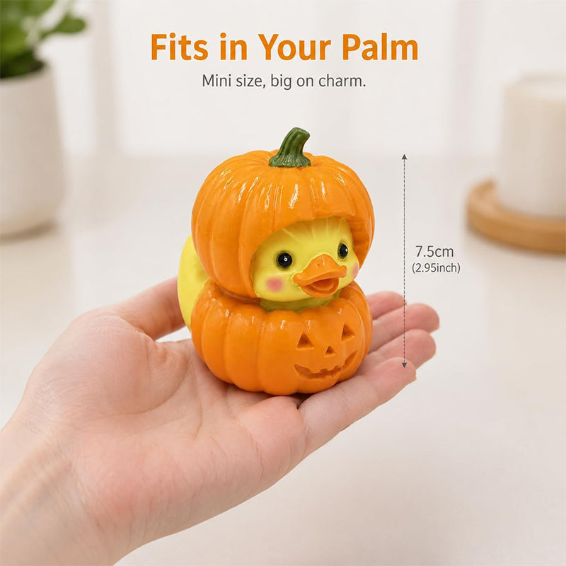 Halloween Cute Pumpkin Duck Ornament Mini Resin Desktop Ornament for Halloween Decoration – alternate product view 7