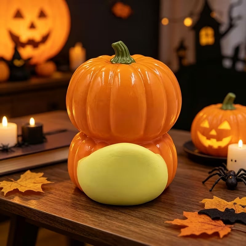 Halloween Cute Pumpkin Duck Ornament Mini Resin Desktop Ornament for Halloween Decoration – alternate product view 4