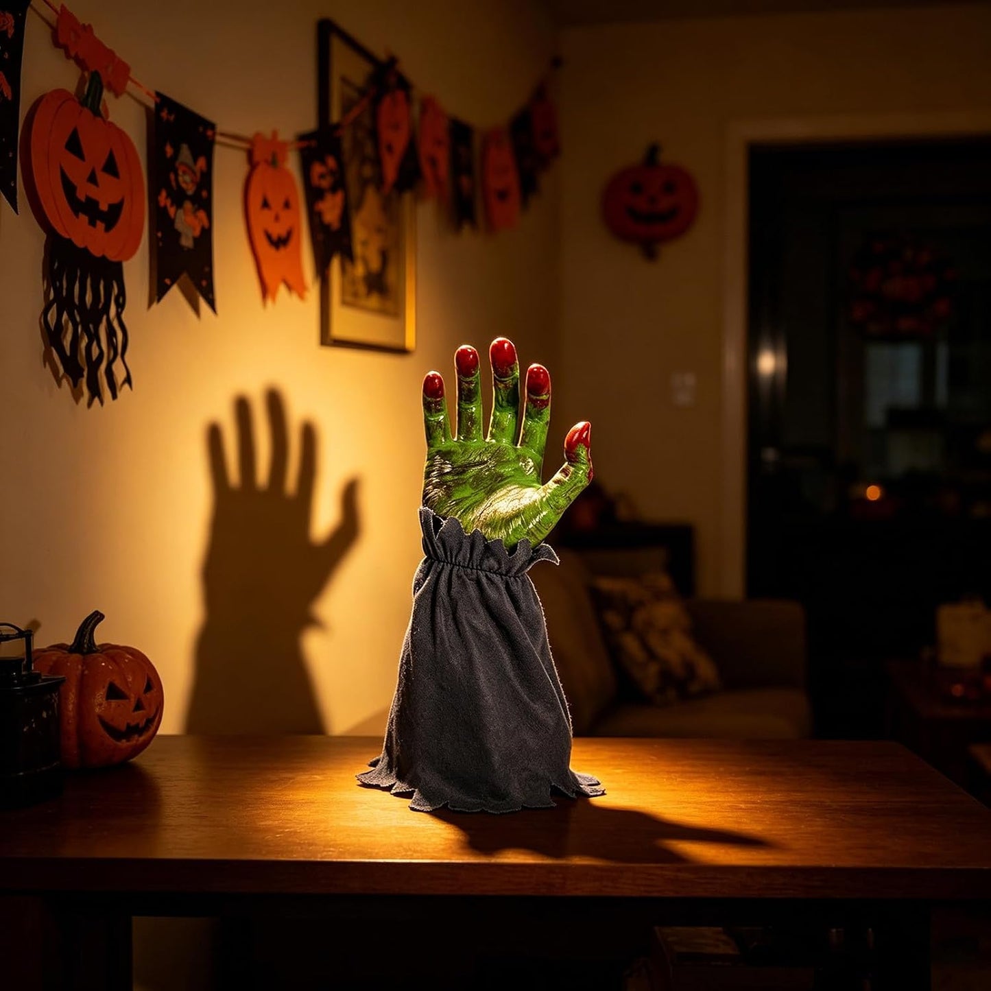 Halloween Electric Bouncing Walking Zombie Hand Animatronic Spooky Party Decor Prop Toy – alternate product view 4