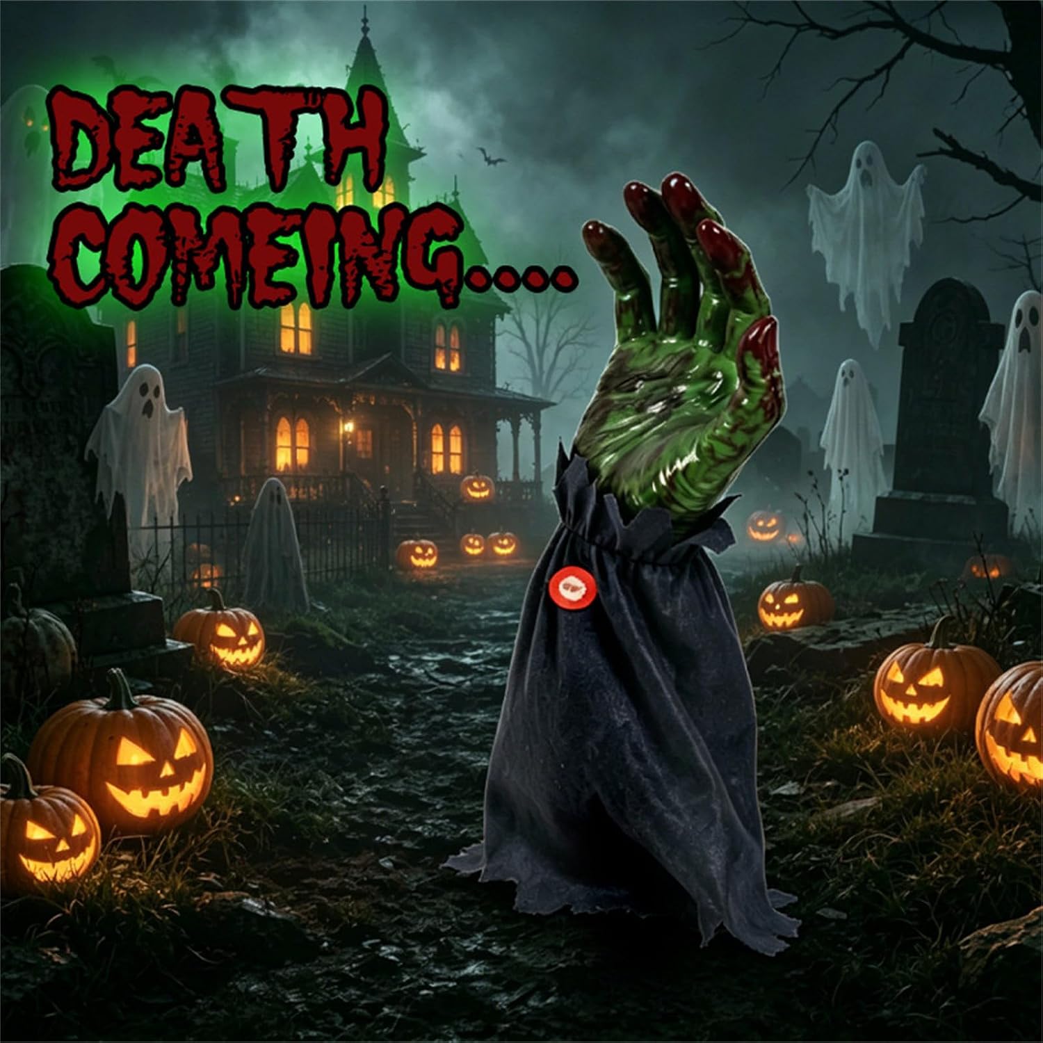 Halloween Electric Bouncing Walking Zombie Hand Animatronic Spooky Party Decor Prop Toy – alternate product view 3