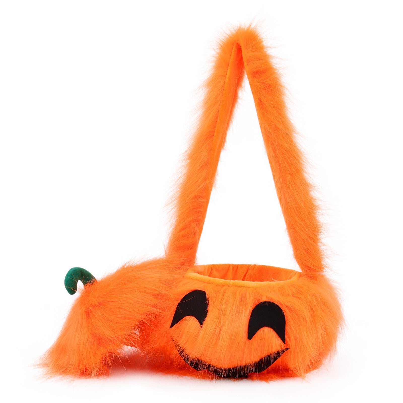 19.68'' Halloween Plush Toy Pumpkin Candy Bag Fluffy Plush Pumpkin Shoulder Handbag for Halloween Party – alternate product v