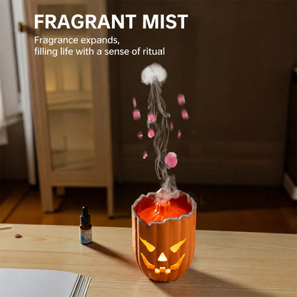 6.5'' Halloween Pumpkin Humidifier Jellyfish Mist Aroma Diffuser with Remote Control and Ambient Light – alternate product vi