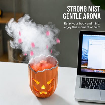 6.5'' Halloween Pumpkin Humidifier Jellyfish Mist Aroma Diffuser with Remote Control and Ambient Light – alternate product vi